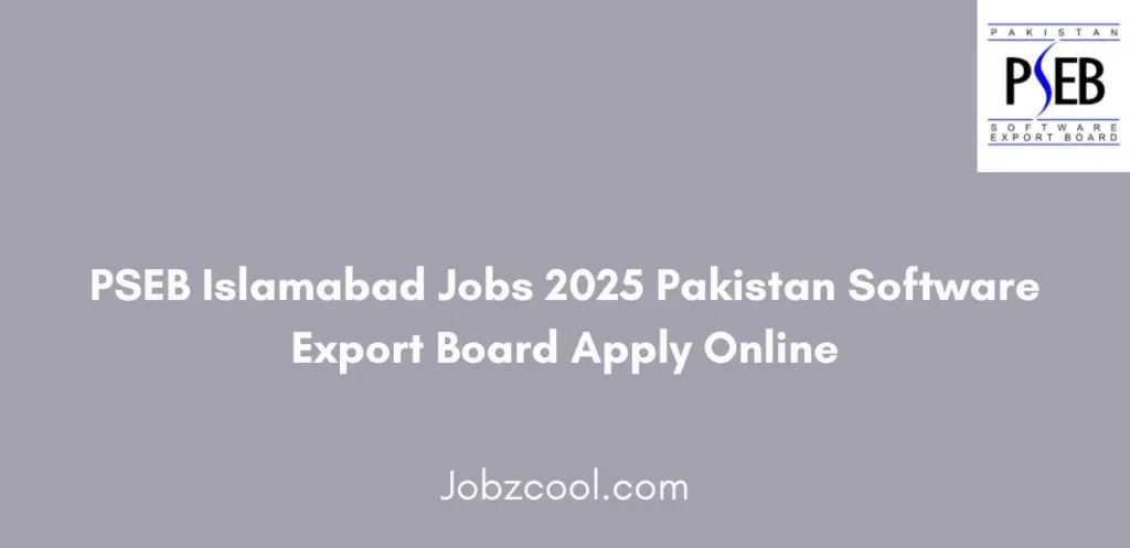 PSEB Islamabad Jobs 2025 Pakistan Software Export Board Apply Online